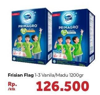 Promo Harga FRISIAN FLAG Primagro 1+ Madu, Vanilla 1200 gr - Carrefour