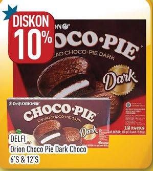 Promo Harga DELFI Orion Choco Pie Cacao Dark 6P 12 pcs - Hypermart