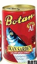 Promo Harga BOTAN Sardines Premium In Tomato Sauce 425 gr - Hari Hari