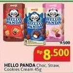 Promo Harga Meiji Hello Panda Biscuit Chocolate, Strawberry, Cookies And Cream 45 gr - Alfamidi