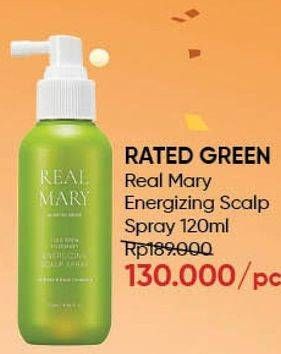 Promo Harga RATED GREEN Real Mary Energizing Scalp Spray 120 ml - Guardian