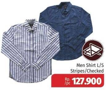 Promo Harga Men Shirt L/S Stripes, Checked  - Lotte Grosir
