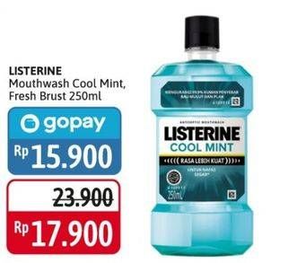 Promo Harga LISTERINE Mouthwash Antiseptic Cool Mint, Fresh Burst 250 ml - Alfamidi