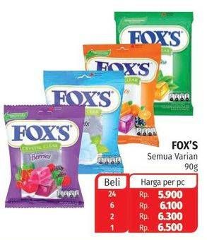 Promo Harga FOXS Crystal Candy All Variants 90 gr - Lotte Grosir