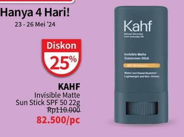Promo Harga Kahf Invisible Matte Sunscreen Stick 22 gr - Guardian