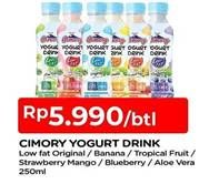 Promo Harga CIMORY Yogurt Drink Low Fat Aloe Vera, Original, Banana, Tropical Fruit, Strawberry Mango, Blueberry 250 ml - TIP TOP
