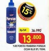 Promo Harga YURI PORSTEX Regular Pembersih Toilet Ocean Blue 700 ml - Superindo