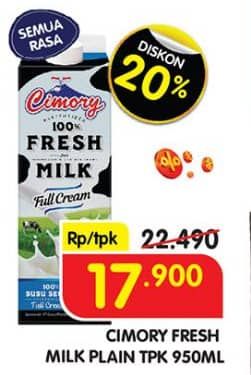 Promo Harga Cimory Fresh Milk All Variants 950 ml - Superindo