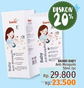 Promo Harga BAMBI Baby Anti Mosquito Lotion 50 ml - LotteMart