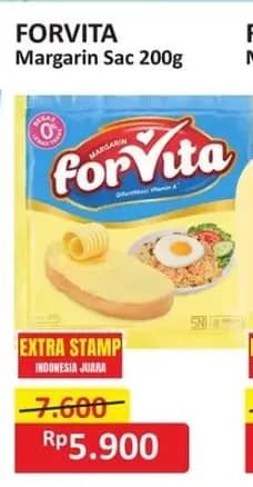 Promo Harga Forvita Margarine 200 gr - Alfamart