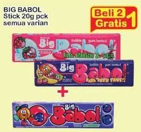 Promo Harga BIG BABOL Candy Gum All Variants per 2 pcs - Indomaret