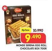 Promo Harga MONDE Serena Egg Roll Chocolate 70 gr - Superindo