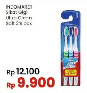 Promo Harga Indomaret Sikat Gigi Ultra Clean 3 pcs - Indomaret