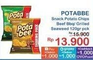 Promo Harga Potabee Snack Potato Chips BBQ Beef, Grilled Seaweed 120 gr - Indomaret