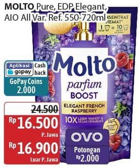 Promo Harga Molto Softener Ultra Pure/Molto Eau De Parfum/Molto All in 1   - Alfamidi