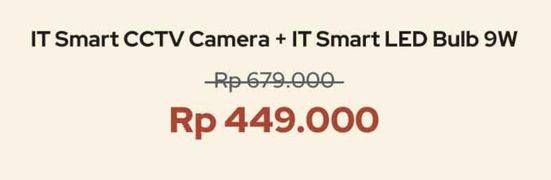 Promo Harga APPLE IT Smart CCTV Camera/LED Bulb  - iBox