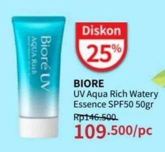 Promo Harga Biore UV Aqua Rich Watery Essence SPF 50 50 gr - Guardian
