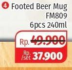 Promo Harga KIM GLASS Footer Beer Mug FM809 per 6 pcs 240 ml - Lotte Grosir