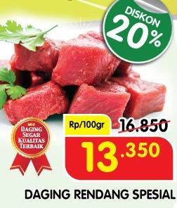 Promo Harga Daging Rendang Sapi Spesial per 100 gr - Superindo