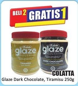 Promo Harga Colatta Glaze Topping & Decoration Dark Chocolate, Tiramisu 250 gr - Hari Hari