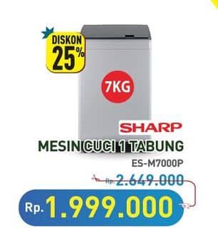 Promo Harga Sharp ES-M7000P-GG  - Hypermart