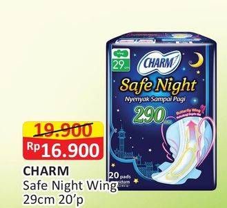 Promo Harga Charm Safe Night Wing 29cm 20 pcs - Alfamart