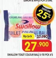 Promo Harga Swallow Naphthalene Toilet Colour Ball S-110 6 pcs - Superindo