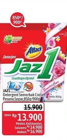 Promo Harga ATTACK Jaz1 Detergent Powder Pesona Segar, Semerbak Cinta 850 gr - Alfamidi