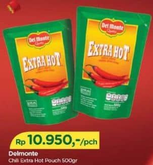 Promo Harga Del Monte Sauce Extra Hot Chilli 500 gr - TIP TOP