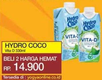 Promo Harga HYDRO COCO Vita-D 330 ml - Yogya