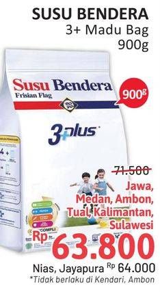 Promo Harga Frisian Flag Susu Bendera 3 Plus Madu 900 gr - Alfamidi