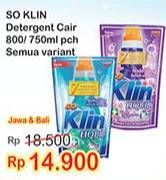 Promo Harga SO KLIN Liquid Detergent + Anti Bacterial Violet Blossom, + Anti Bacterial Biru 750 ml - Indomaret