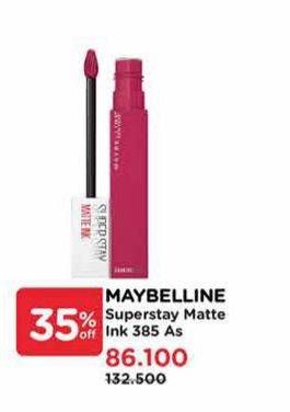 Promo Harga Maybelline Super Stay Matte Ink 385 Validator  - Watsons
