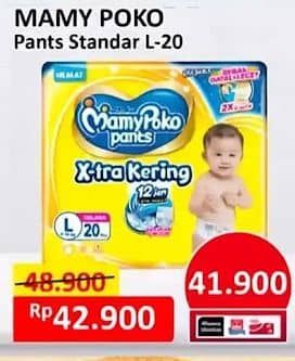 Promo Harga Mamy Poko Pants Xtra Kering L20 20 pcs - Alfamart