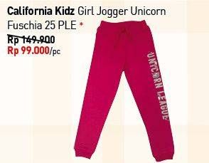 Promo Harga CALIFORNIA KIDS Girl Jogger Unicorn Fuschia 25 PLE  - Carrefour
