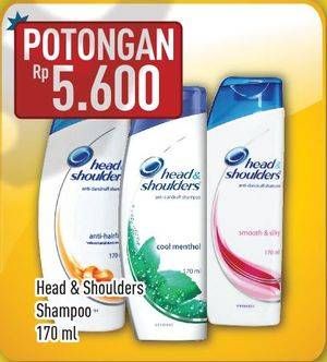 Promo Harga HEAD & SHOULDERS Shampoo 170 ml - Hypermart