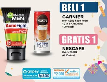 Promo Harga Garnier Men Acno Fight Facial Foam Anti Acne 100 ml - Indomaret