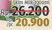 Promo Harga GREENFIELDS Fresh Milk Skimmed Milk 1000 ml - LotteMart