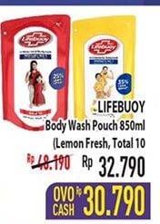 Promo Harga LIFEBUOY Body Wash Lemon Fresh, Total 10 900 ml - Hypermart