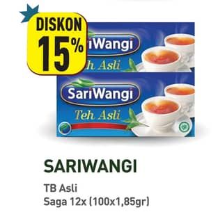 Promo Harga Sariwangi Teh Asli 185 gr - Hypermart