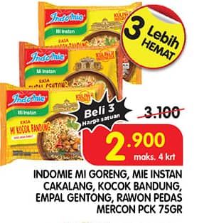 Promo Harga Indomie Mie Kuah/Goreng  - Superindo