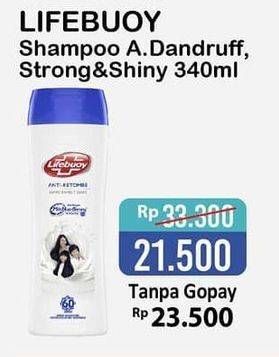 Promo Harga LIFEBUOY Shampoo Anti Dandruff, Strong Shiny 340 ml - Alfamart