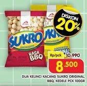 Promo Harga Dua Kelinci Kacang Sukro BBQ, Original, Kedele 100 gr - Superindo
