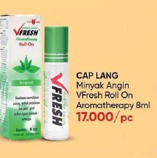 Promo Harga Cap Lang VFresh Aromatherapy Original 8 ml - Guardian