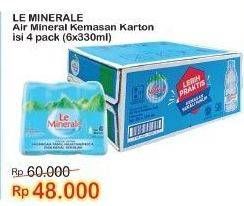 Promo Harga Le Minerale Air Mineral per 24 botol 330 ml - Indomaret