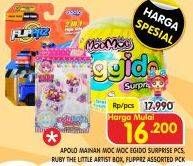 Promo Harga APOLO Mainan Moc Moc Eggido Surprise/Ruby The Little Artist Box/Flipprz  - Superindo