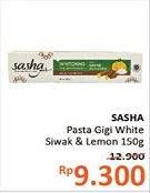 Promo Harga SASHA Toothpaste Whitening Siwak Lemon 150 gr - Alfamidi