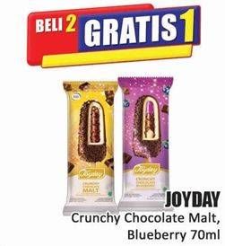 Promo Harga Joyday Ice Cream Crunchy Chocolate Malt, Chocolate Blueberry 75 gr - Hari Hari
