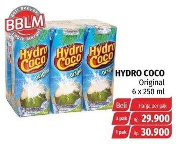 Promo Harga HYDRO COCO Minuman Kelapa Original 250 ml - Lotte Grosir