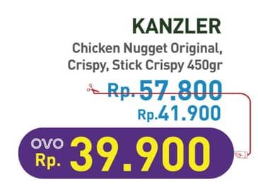 Promo Harga Kanzler Chicken Nugget Original, Crispy, Stick Crispy 450 gr - Hypermart